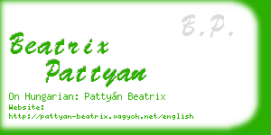 beatrix pattyan business card